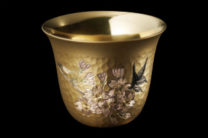 K24 ぐい吞み 彫金桜